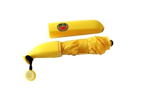 Зонт в виде банана с логотипом