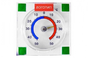 Комнатный квадратный термометр с логотипом