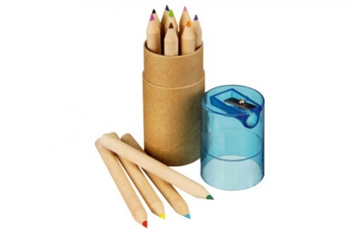 Набор карандашей с точилкой в цилиндре